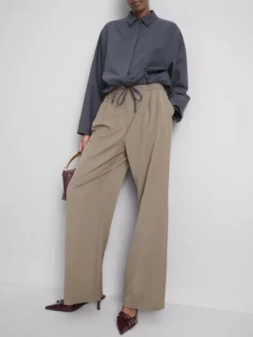 Weite Plissee-Hose
