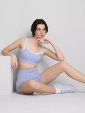 Zweilagiges Active-Crop-Top